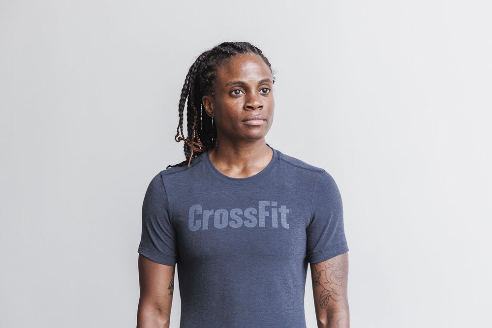 T-Shirts NOBULL Femme Bleu Marine - NOBULL Crossfit®,France (9857-RDSCB)